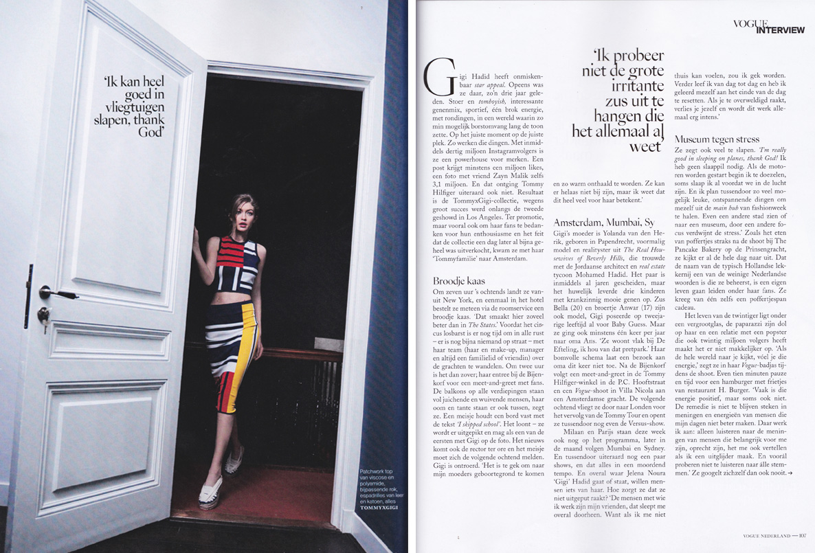 Wonderlijk Supermodel Gigi Hadid Vogue covershoot at Villa Nicola IE-09